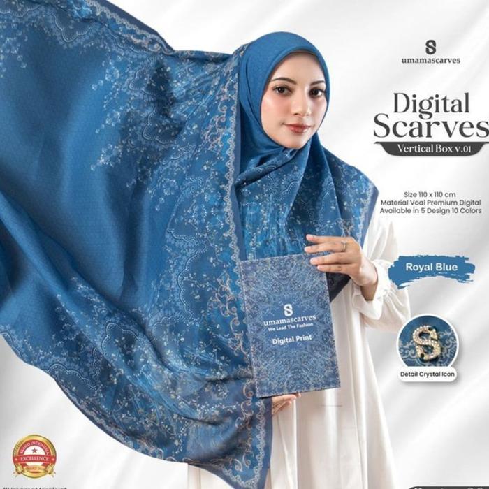 Umama Scarves Box - Kerudung Motif Hijab Segi Empat Premium Umama Scarves (Free box)