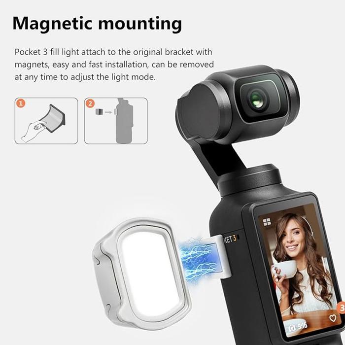 STARTRC MAGNETIC FILL LIGHT UNIVERSAL DJI POCKET SERIES FOR OSMO POCKET 1 / OSMO POCKET 2 / OSMO