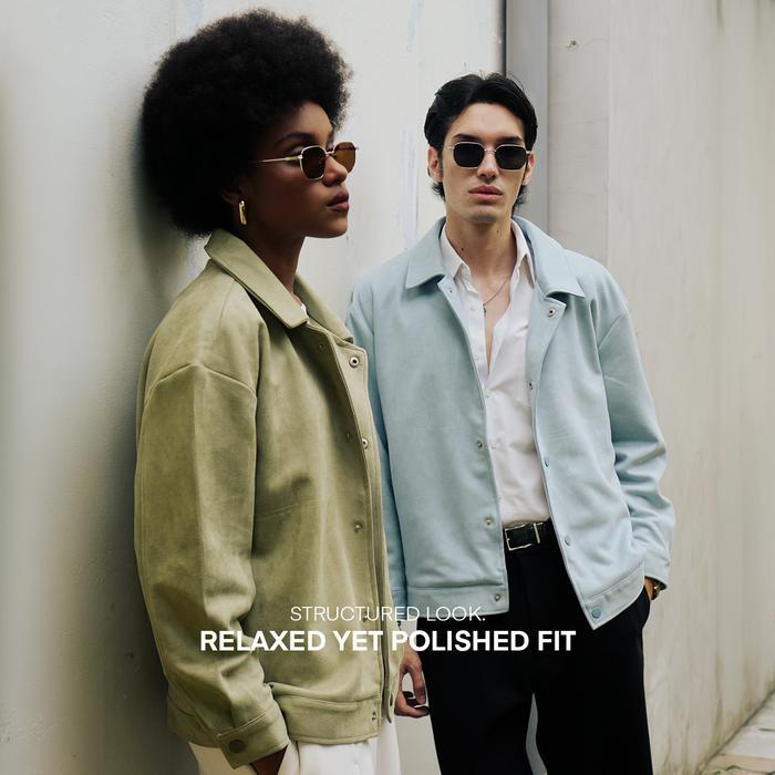 Suede Snap Button Jacket Limited