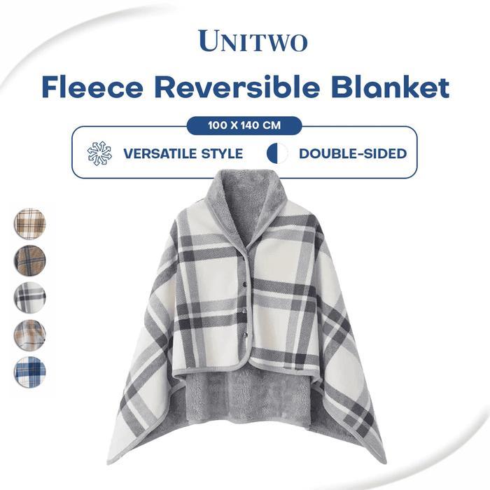 Unitwo Id Jamut [Special Blanket Jaket] Jaket Outer Selimut Flace Reversible Blanket Multifungsi