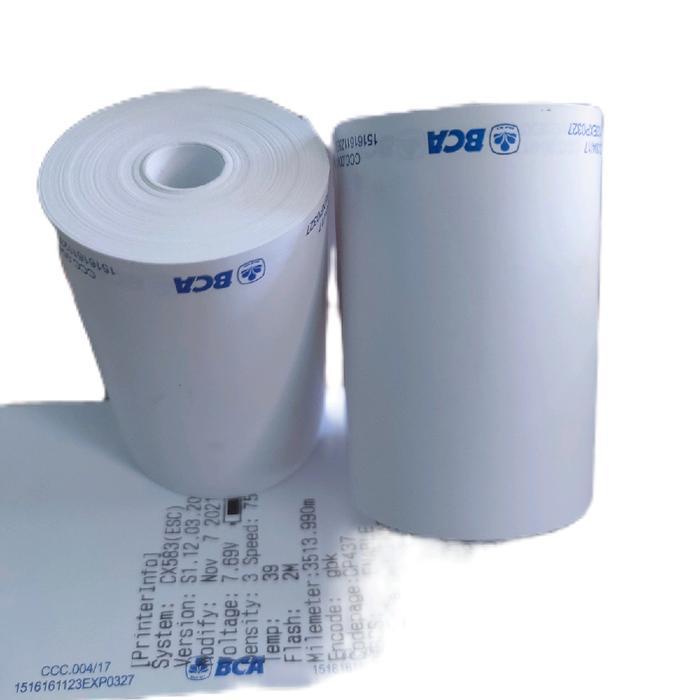 20 pcs Kertas Struk Thermal Paper roll logo BCA 58x40mm coreleles panjang kertas 20meter Stationery