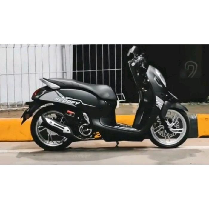 Striping Sticker Transparan Scoopy 2021 2024 Custom Malaysia Thailand Style Elegant Stylish Sporty