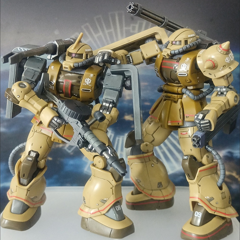 JMS GTO MS-06CK ZAKU HALF CANNON Desert Color 1/144 HG Articulated doll Assembly Model Kit