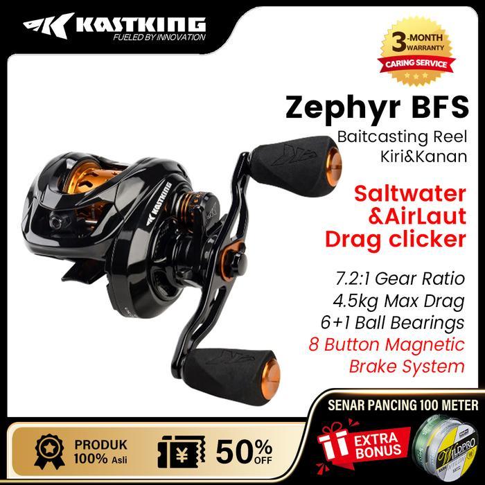 Promo [Official] Kastking Zephyr Bfs Reel Pancing Baitasting Drag Clicker Air Laut Saltwater Sw Reel