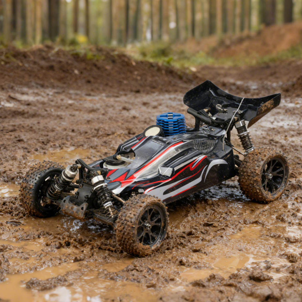 VRX Racing RH1007 Spirit N2 1/10 Nitro Buggy RC Car 4WD with VX.18 Pull Start Engine Two Speed