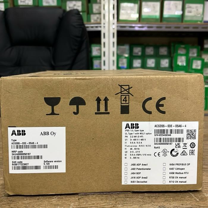 INVERTER ABB 2,2KW ACS355-03E-05A6-4 2,2KW 3HP 380V