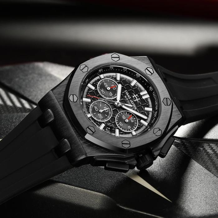 Evans Jayden Jam Tangan Pria 9560 Rubber Silicon Kaca Sapphire Chronograph Water Resistant 10 ATM