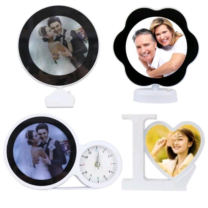 SALE PROSES SEHARI JADI JAM CERMIN MIRROR KACA MAGIC AJAIB FRAME FOTO LAMPU LED HADIAH KADO GIFT