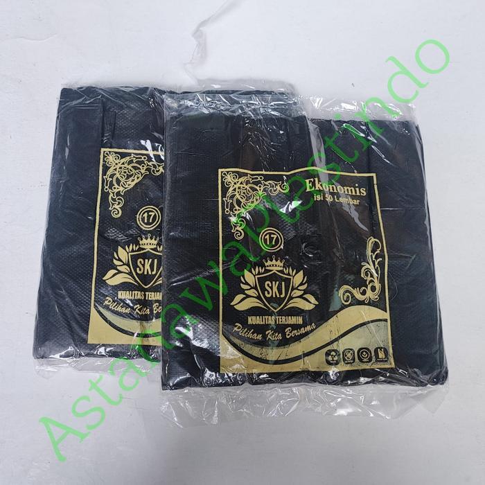 TERBARU PLASTIK KRESEK EKONOMIS UKURAN 17 HITAM 17X33 CM SOANG EKO MURAH READY