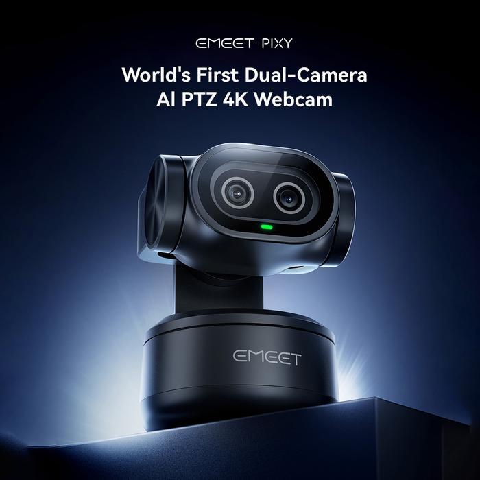 Ada Stok EMEET PIXY Dual-Camera AI-Powered PTZ Camera 4K, AI Tracking, PDAF&AI Autofocus 0.2s,