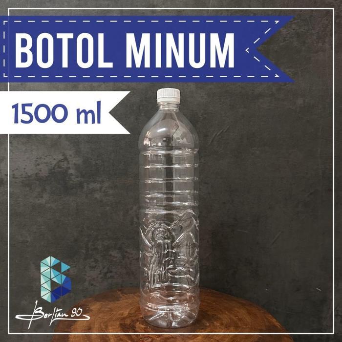 ( 20 Pcs) Botol Plastik Minyak 1500 Ml Botol Jus 1500 Ml Botol Kopi 1500Ml Bening