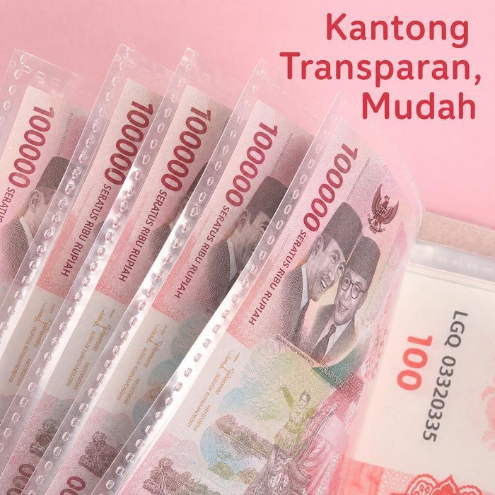 Buku Tabungan Target 10 Juta Dompet Pintar Simpan 100 Lembar 100Rb Money Saving Binder Viral Bikin