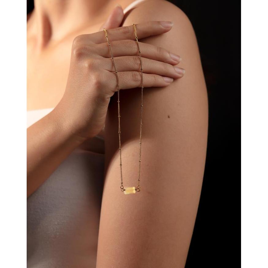Virlokina- Kalung "Solar Plexus Chakra" - Citrine - Inner Peace Terbaru 