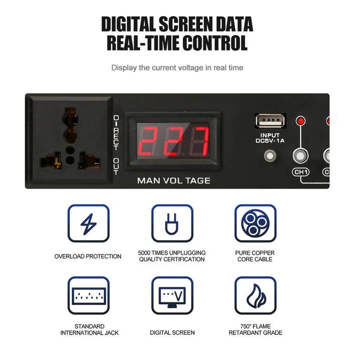 New Baxs Manajer Listrik Sr-328S 40 Amp Power Controller 8-Channel Audio Time System Power Is
