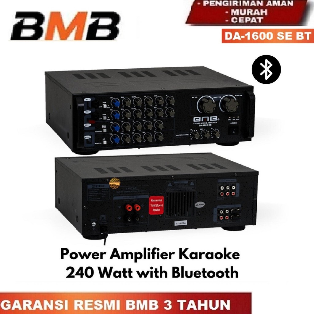 BMB DA-1600SE BT DA1600 SE Power Amplifier Karaoke Mixer Bluetooth