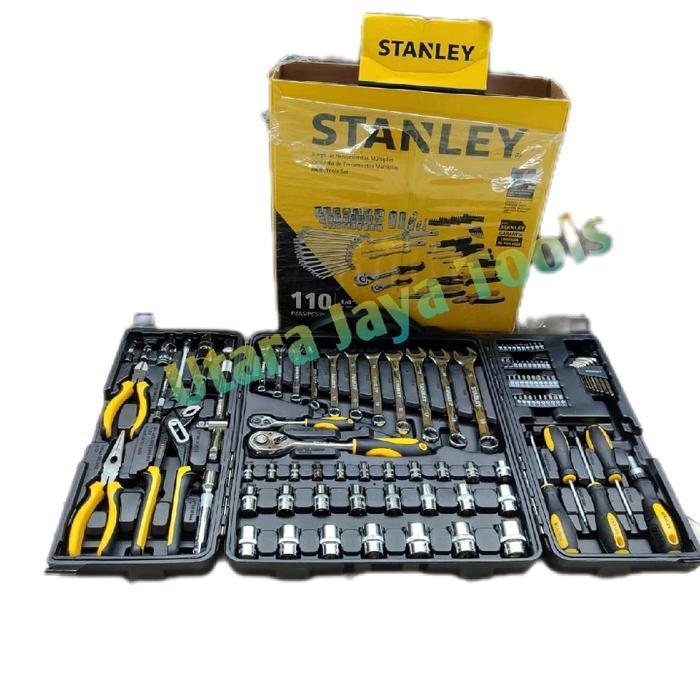 Stanley Tool Kit 110Pcs Kunci Shock Socket Set Perkakas Bengkel