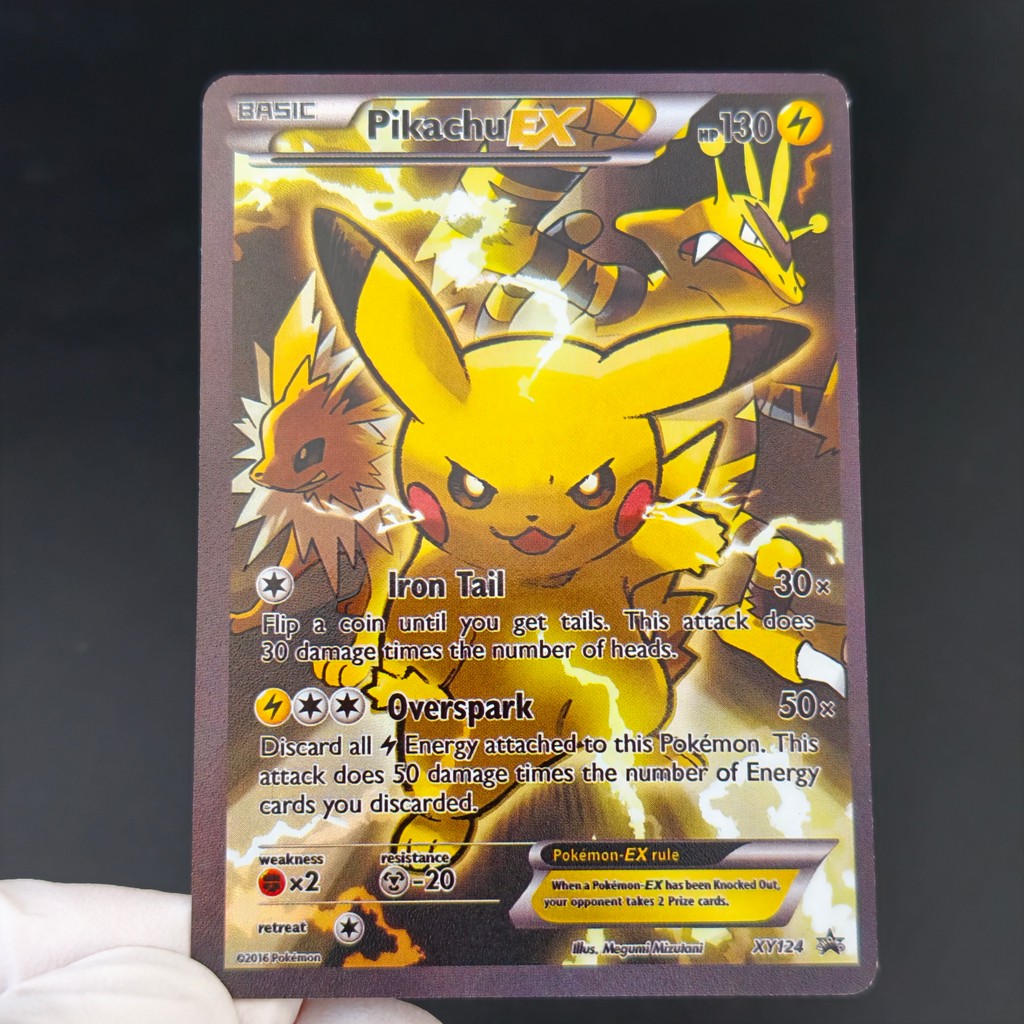 Proxy TCG Pokemon Pikachu EX Full Art Holo Cards English Charizard EX Blastoise EX Venusaur Mew