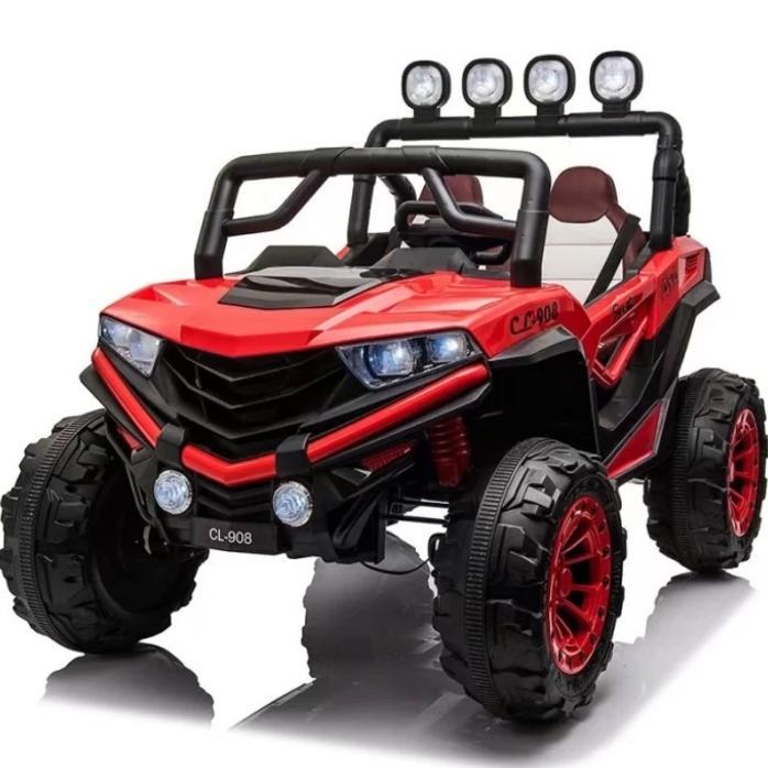 Mobil Remot Anak Besar Bisa Dinaiki Jeep Aki Ban Karet Jok Kulit 12V