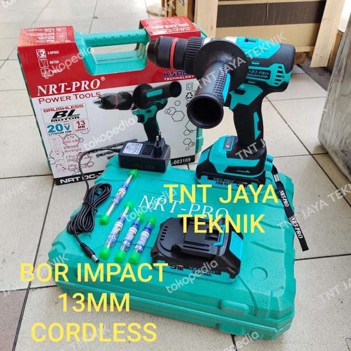 Nrt Pro Dc 743 Set Bor Brushless Impact Drill Tembok 13 Mm / 743Dc Nrt