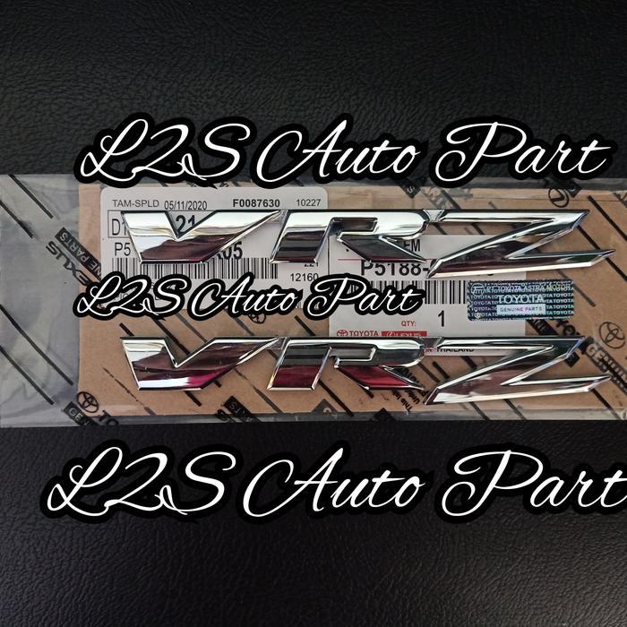 Emblem Tulisan Vrz Logo Vrz Original Toyota Fortuner Vrz