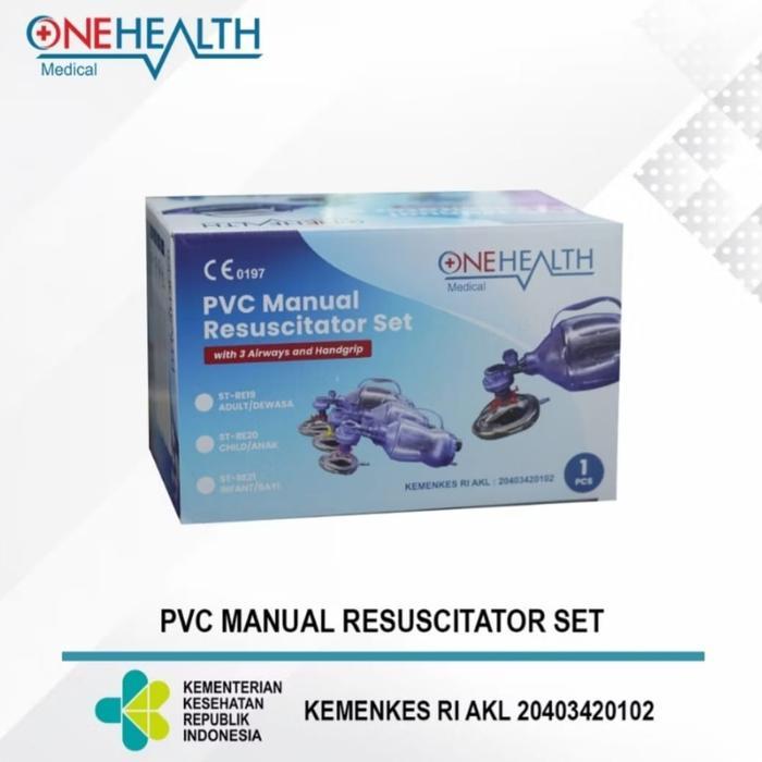 Ambubag Dewasa PVC Onehealth - Resuscitator PVC Onehealth Set
