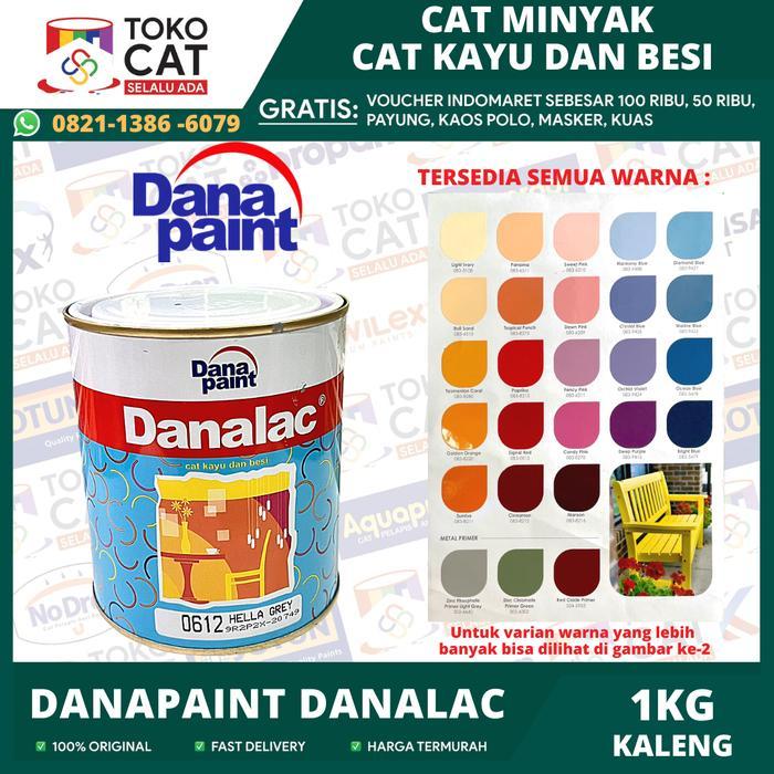 Ready Cat Minyak / Cat Kayu / Cat Besi Danalac / Dana Paint 1 Kg