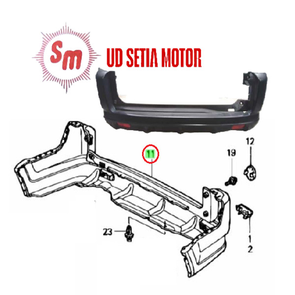 bumper bemper Belakang Honda CRV Gen 2 2002-2004 Original