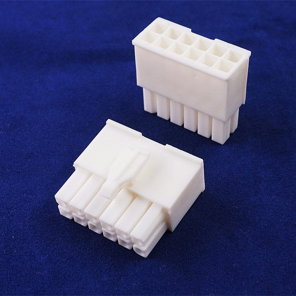 10pcs Receptacle Housing 2x6 Position 12 Pin Connector 4.14 mm 0.163" Dual Row Universal Mate-N-Lok 