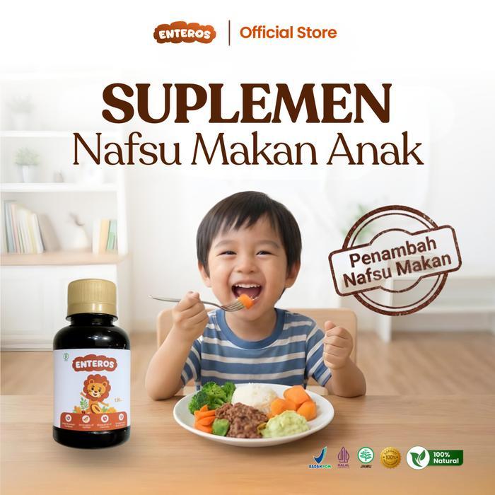 Enteros - Suplemen Nafsu Makan Anak 130Ml Halal & Bpom Terlaris
