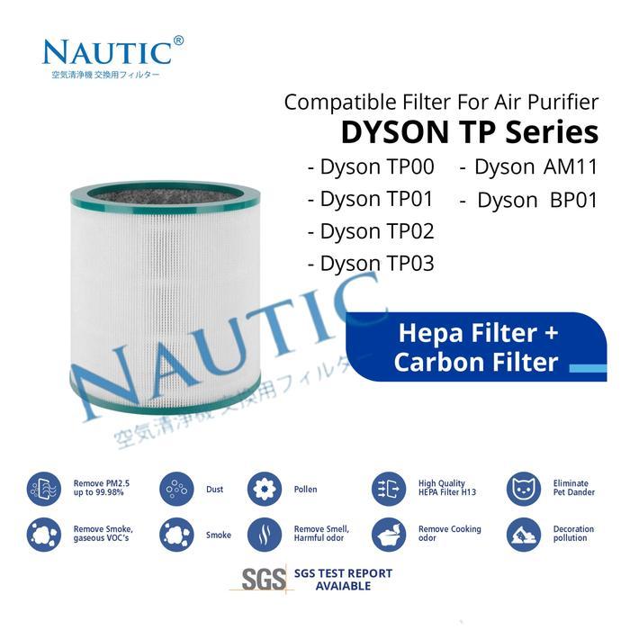 Airvera Hepa Filter Replacement untuk Dyson Pure Cool Link Tp02 Tp03 Tp00