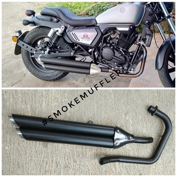 Knalpot Benelli Evo 200 - Knalpot Benelli Evo 200 Full Sistem Smoke Muffler
