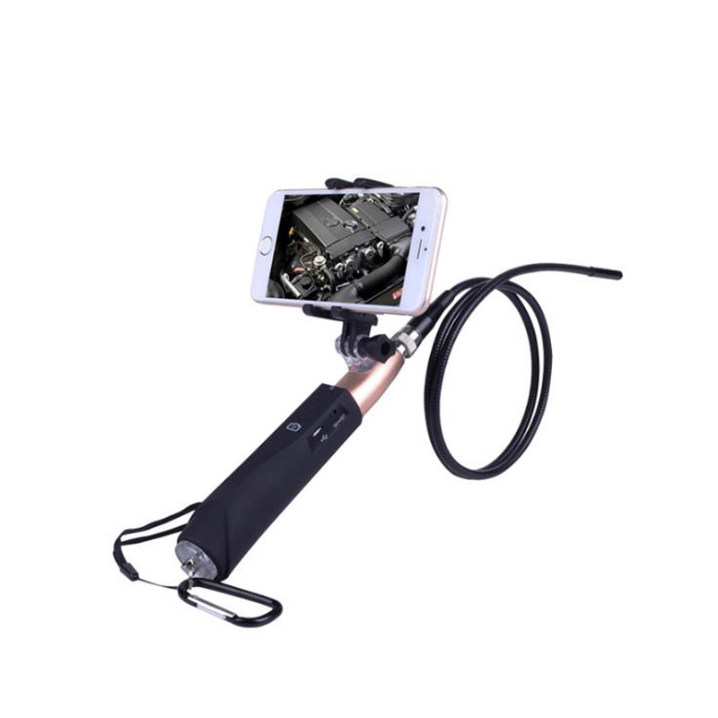 PHONE HOLDER 8MM LENS HD WIFI BORESCOPE INSPECTION CAMERA BUILT-IN 8 LED LIGHTS WATERPROOF