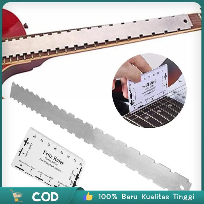 Terlaris Fret Ruler Guitar Neck Notched Ruler Fret Leveling Skala Scale Fret Fretboard Fret Bender