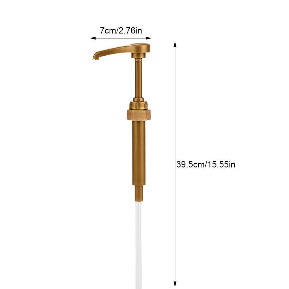 Leeseph Syrup Pump Coffee Syrup Pump Dispenser Gold Syrup Pump for 750ml/ 25.4oz Syrup Bottle Syrup