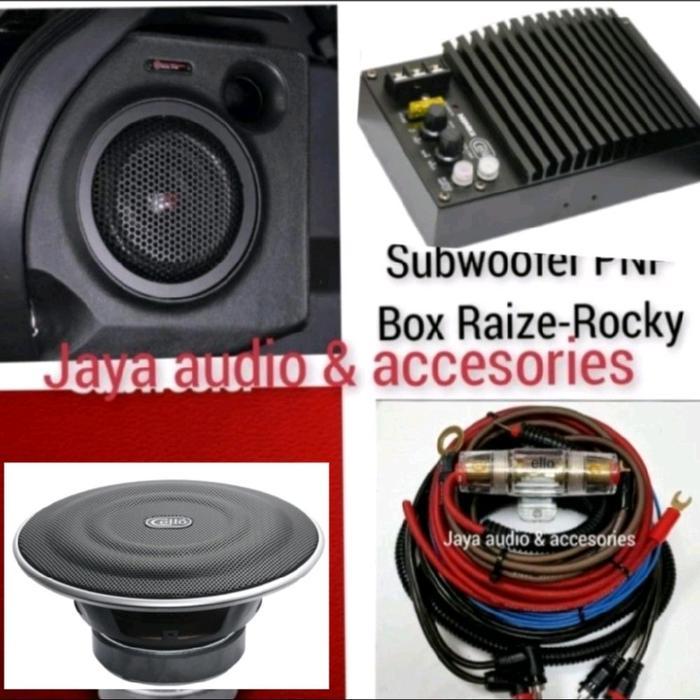 Promo Subwoofer Oem Cello 8Inch Plus Power Dan Kabel Toyota Raize-Daihatsu Rocky