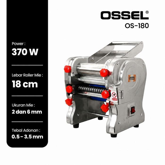 OSSEL Giling Mie Listrik Gilingan Mie Listrik Mesin Ampia Body Stainless Steel OS-180 OSSEL