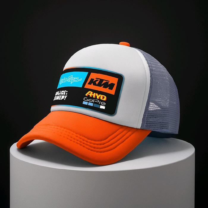 Lotto Topi Jaring Sport Unisex Dewasa Jaring Korea Outdoor Pria Desain Unik Sablon DTF Tinggi 16 cm