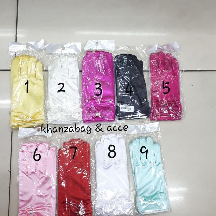 SARUNG TANGAN FASHION ANAK SATIN PENDEK/ SARUNG TANGAN PESTA