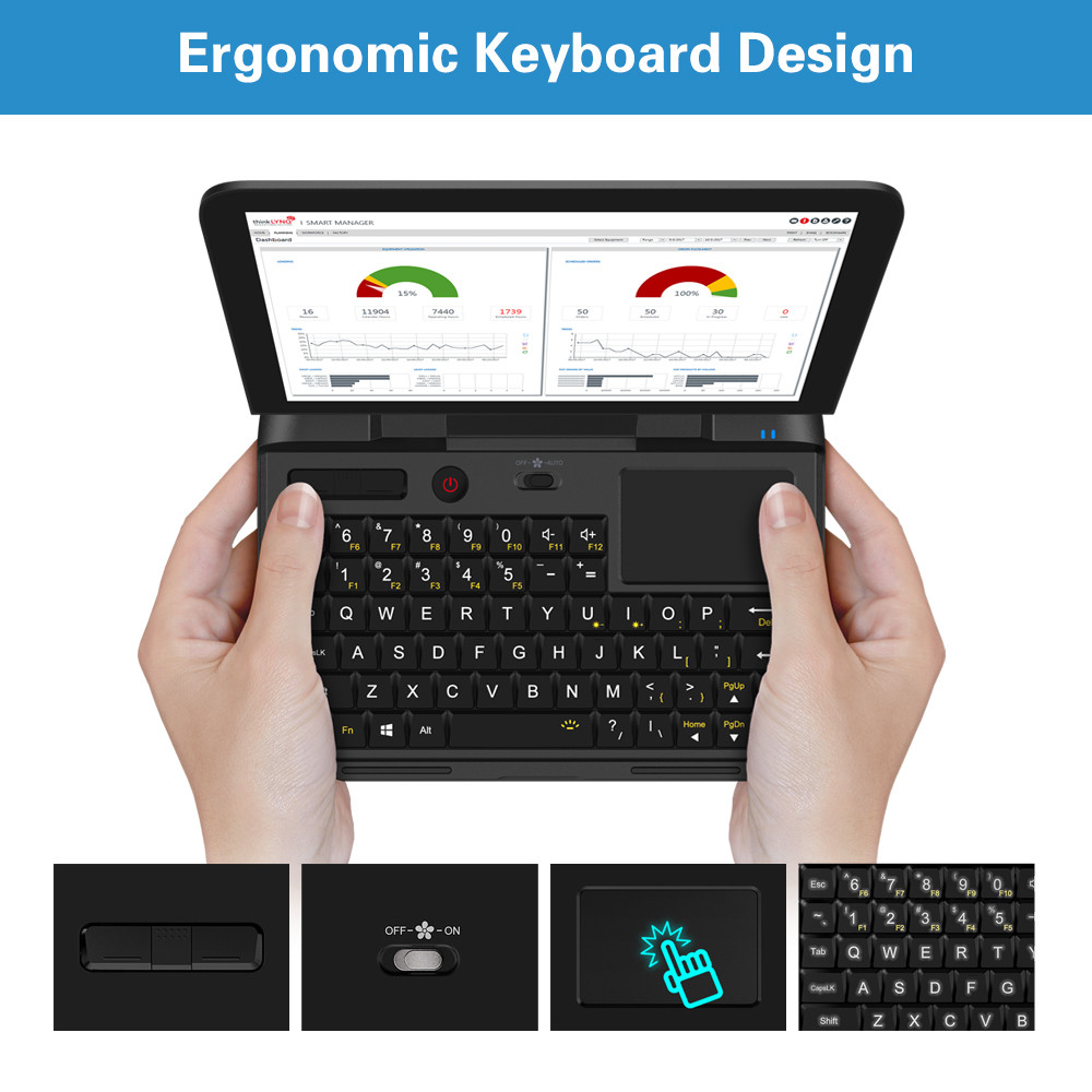 Cheap New GPD MicroPC Micro PC 8GB  RAM 256GB SSD Hard Disk Pocket Laptop Computer Notebook PC 6 Inc