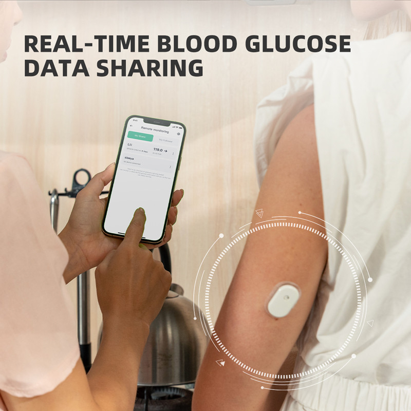 New Upgraded Sibionics Glucose Meter Diabetes 24-hour Blood Glucose