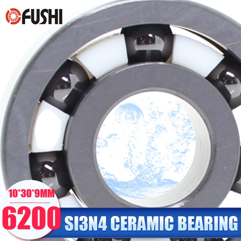 6200 Full Ceramic Bearing ( 1 PC ) 10*30*9 mm Si3N4 Material 6200CE
