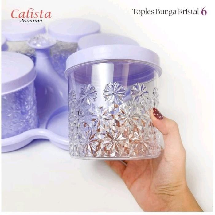 Toples Calista 5 Daun/ Toples Cristal Akrilik Calista 6 Daun/Toples Calista Akrilik Plastik