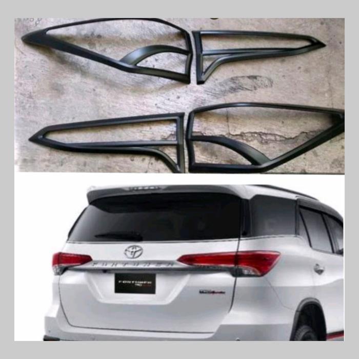 Garnish Lampu Belakang Hitam Doff All New Fortuner 2016-2019