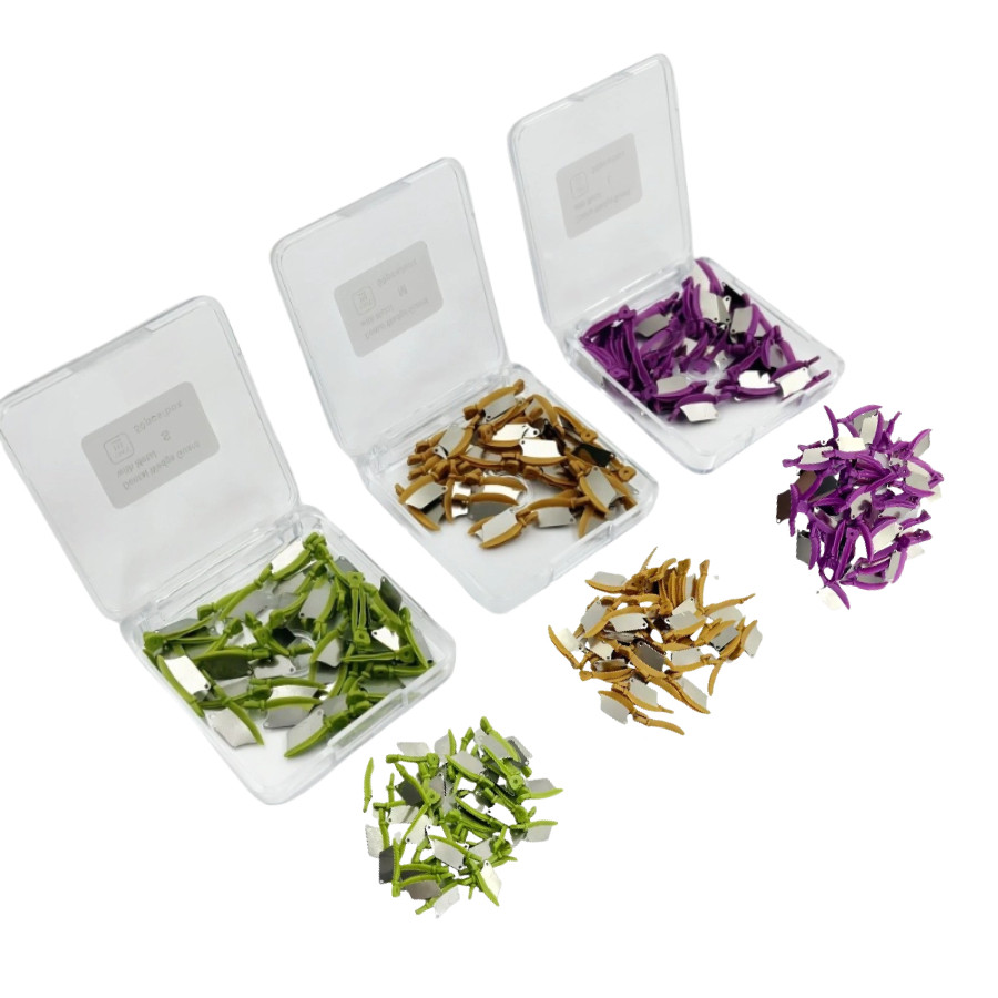 50Pcs/Box Dental Prime Teeth Interproximal Plastic Fender Wedge With Protection Steel Matrix