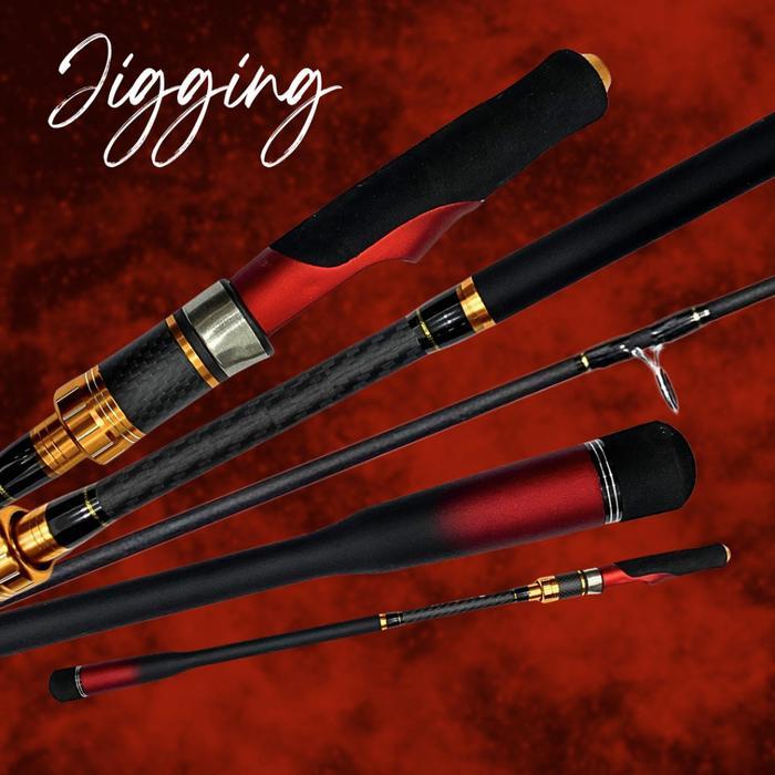 Aquapro Paket Set Joran Pancing Jigging Full High Carbon dan Reel Pancing Spool Metal Super Smooth