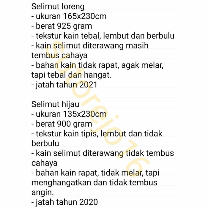 selimut wool loreng tni asli original jatah