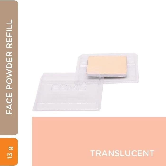 Erha Esme Refill Twin Silk Compact Powder Light Ivory 13Gr Refil Bedak Padat Translucent Kuning 100%