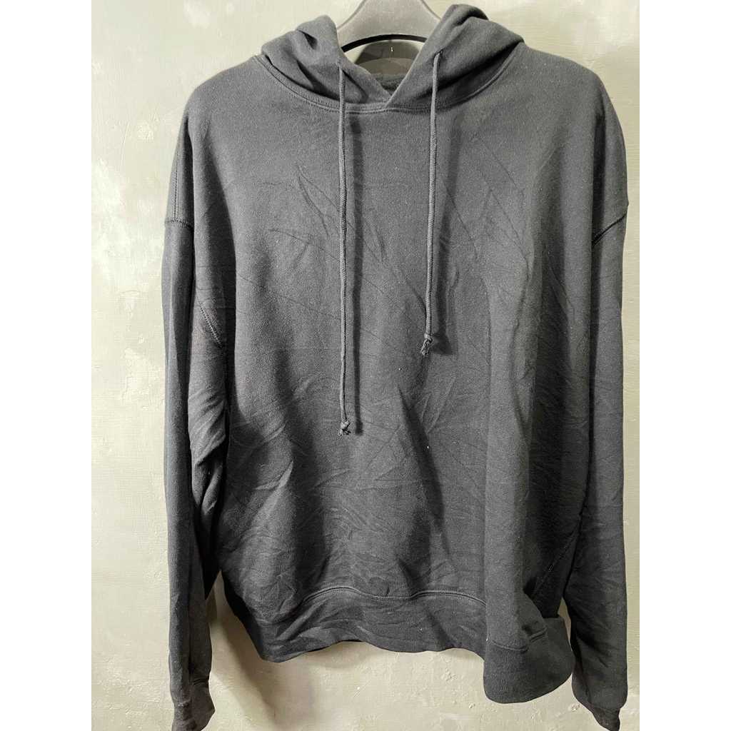 HOODIE HITAM POLOS TEBAL SECOND