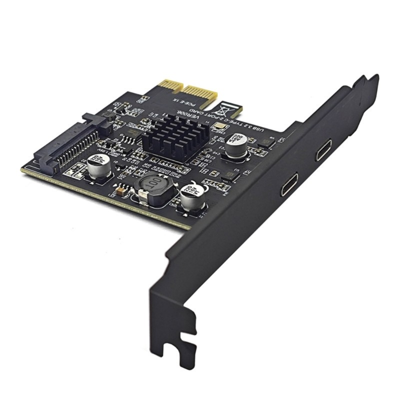 FLASH SALE    896F PCIE 1X to USB 3.2 Gen2 Type C Expansion Cards Double Type C 10Gbps NNQYS TERLARI