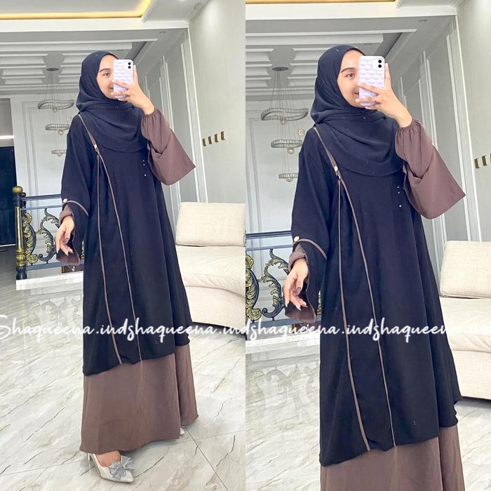 olfc- Belvia Set Rok SyarI One Set Tunik Muslimah Baju Lebaran - Shaqueena.Ind